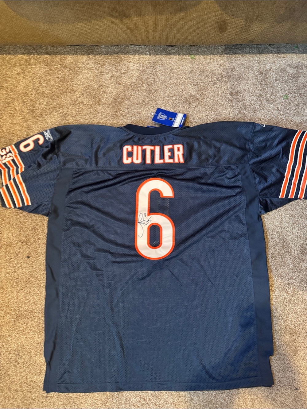 Authentic NFL Reebok Chicago Bears #6 Jersey Jay Cutler signed